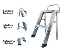 2,3,4,5,6,7,8 step Foldable iron ladder, for Home and other uses