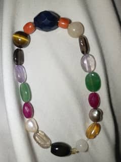 real 9 gemstone bracelet with Ocean Pearl