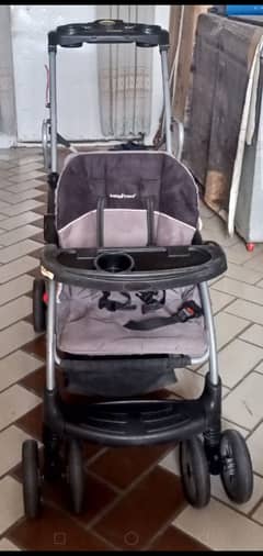 Imported Dual Seats Pram Urgent Sale