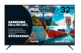 LED 32" Samsung imported 4K Ultra