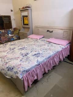 lamination patex bed without mattress and dressing table