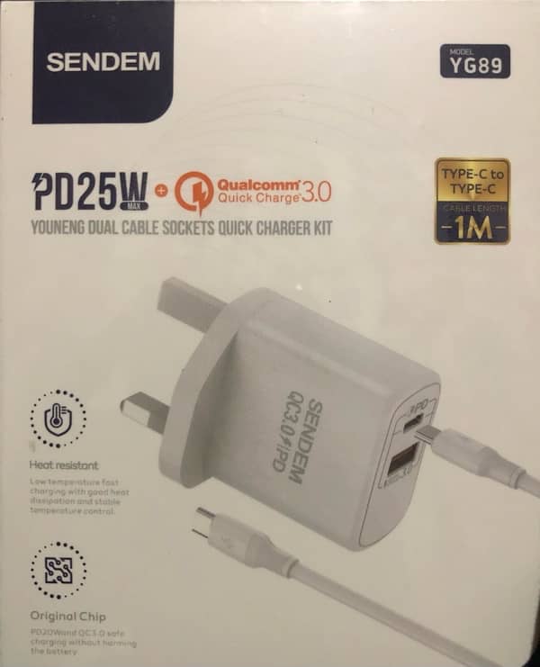 Sendem 25w origional charger fast charger c type 0