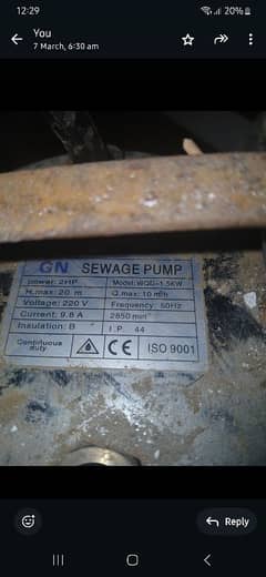 seepage pump 2hp