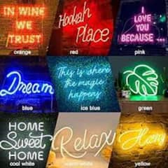 Acrylic sign, Neon Lights,Neon Sign ,3d sign board