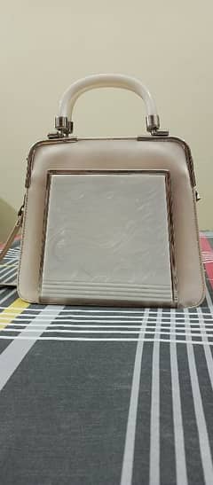 Stylo white marble cross body purse