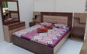 Complete 5 item bed set made with MDF UV Sheets