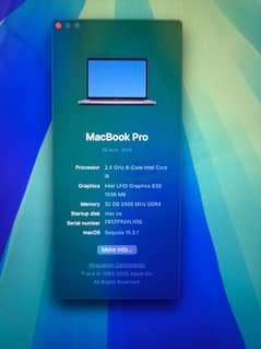 MacBook Pro 15" Core I9 2.4Ghz (8Cores 16MB Cache) URGENT SALE