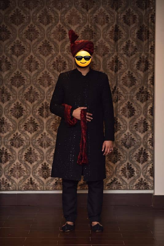 Sherwani Black Color 1