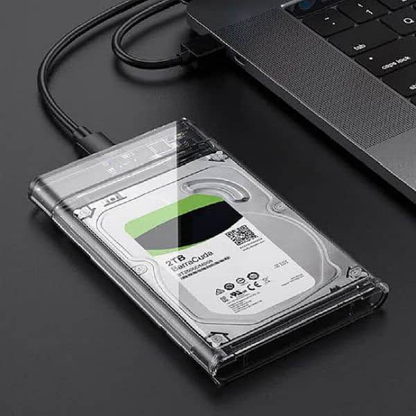 Portable HDD Case 3.0 Sata to Usb Transparent 2