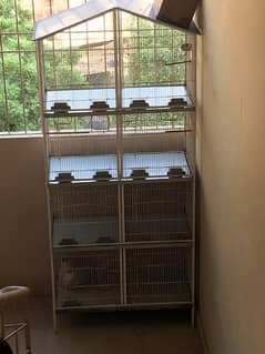 8 portion cage slightly used with center partition & side box option