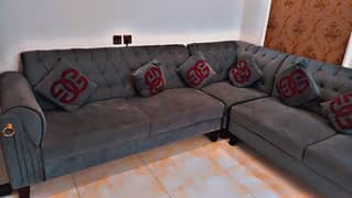 7 seter L shaped sofas