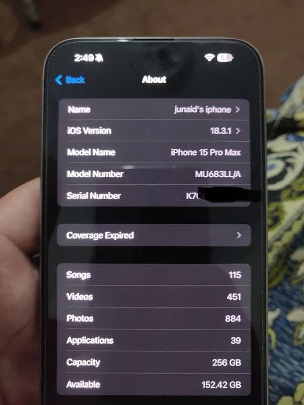 iphone 15 pro max 256gb LLA non pta 6