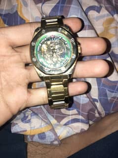 leewas luxury golden watch