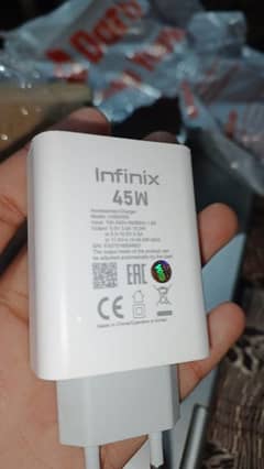 Infinix 45 watt original Charger =03402555865-whatsap