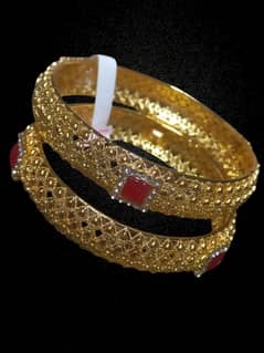 Indian gold plated kara Bangles