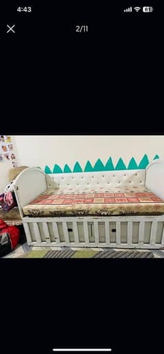 a single kids bed plus cot