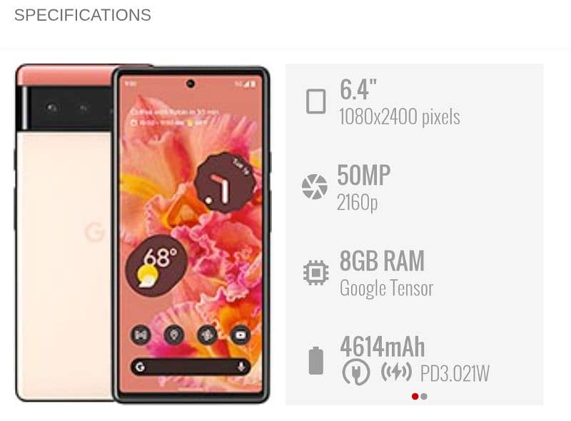 Google pixel 6 PTA approved 1