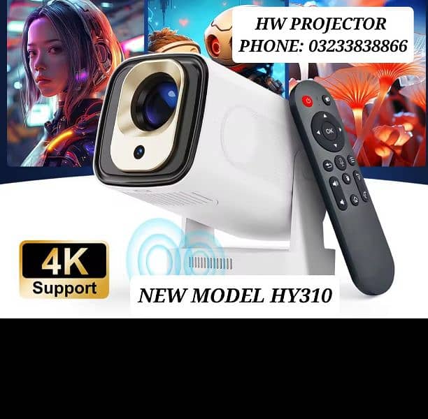 5.5 SALE 60% Off New HY310 Projector 4kFull Hd Auto Focus 1080P 1