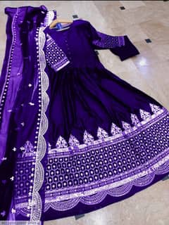 3 pcs women's stitched Embroidered suit