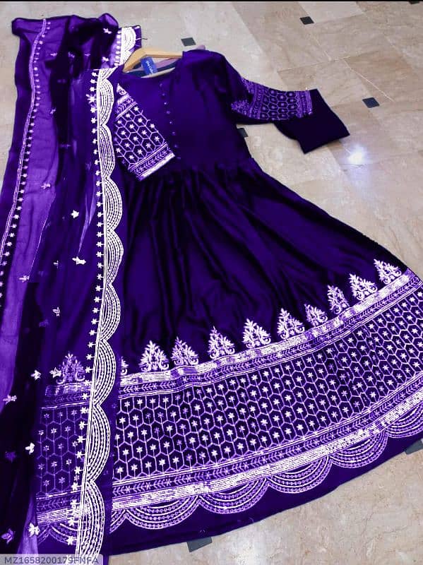 3 pcs women's stitched Embroidered suit 0