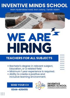 Vacancies For Teachers