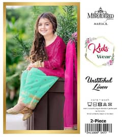 Maria B Kids Wear - Unstitched Linen 2-Piece