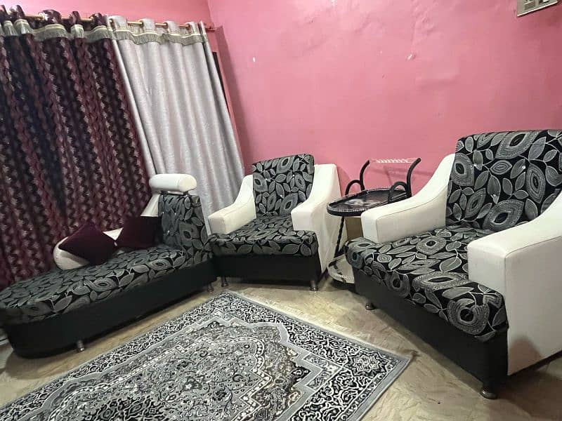 5seater sofa set and curtains 5