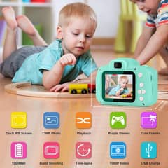 Kids Digital Camera1920x1080p Video, Shockproof Rechargeable