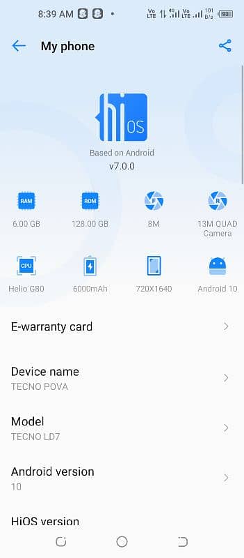 Tecno pova 17000 8/128 6