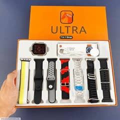 (7 in 1 Sale) Ultra Smart Watch with 7 belts