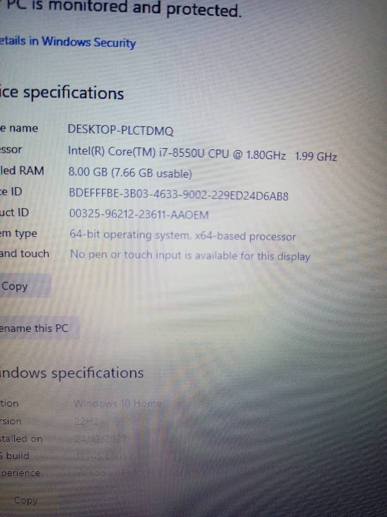 Dell Inspiron 15 5570 Core i7 8th Gen 8GB/256GB SSD COD available 8