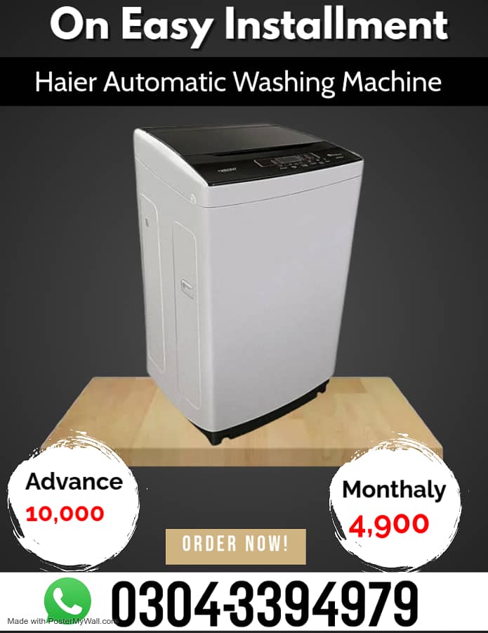 Haier Automatic washing machine On Easy installment 0