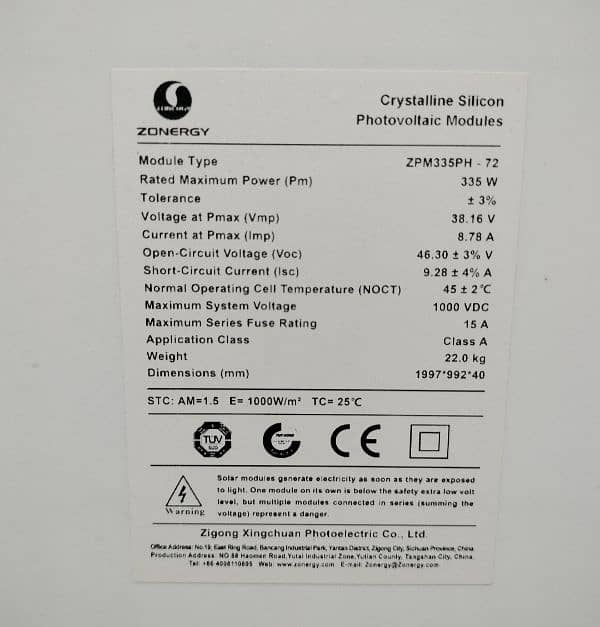 Solar panel 335w 1