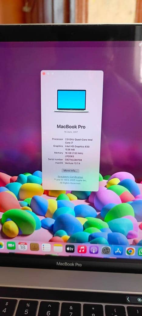 MacBook Pro 2017 Core i7 15.4-inch 8