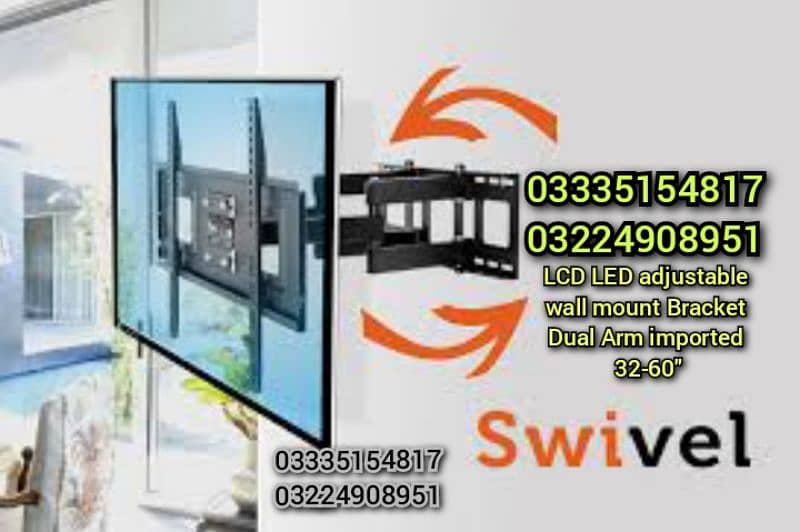 LCD LED tv monitor dual arm desk mount & stands 2