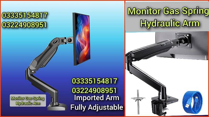 LCD LED tv monitor dual arm desk mount & stands 3