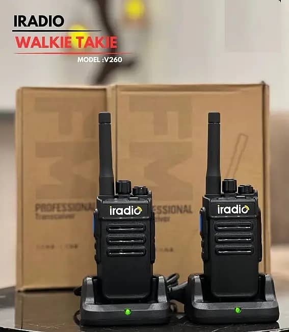 Iradio Walkie talkies V260 Two way radio, New Wireless Radio Sets Pai 5