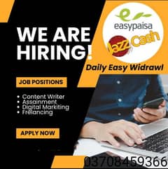 Assignment Job  / Part Time Full Time Job / Job for male and female