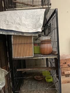 birds cage 4 portions in very good condition