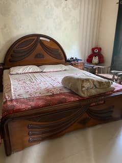 Real Wood Bed set with Mattress