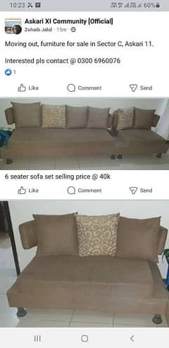 6 seater sofa set