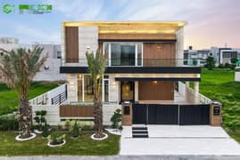 One Kanal Brand New Luxury Ultra-Modern Design Most Beautiful Bungalow 2 Servant Quarter In Basement For Sale At Prime Location Of HBFC Society Near To DHA Phase 5