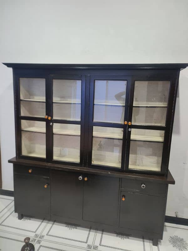 2 Adad Wooden Glass Showcase for Sale – Elegant & Spacious" 0