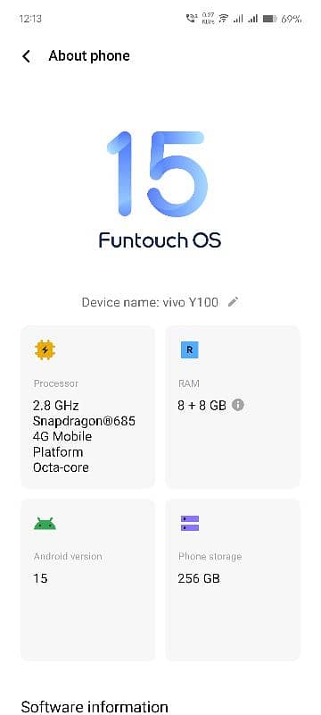 vivo Y100 8+8gb 256gb 1