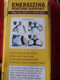 Energizing posture support size XL hay made in Pakistan