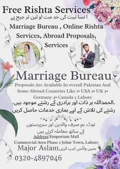 Marriage bureau free ristha services