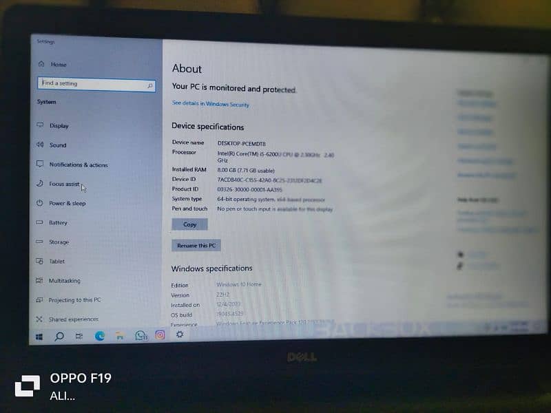 Dell Laptop 6th Gen Core i5 1