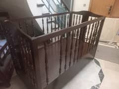 WOODEN BABY COT