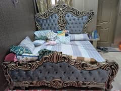 Complete King Size Bed Set with two side tables and dressing