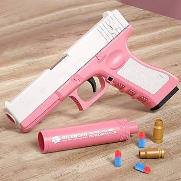 Glock Soft Bullet Toy Gun Shell Ejection Foam Darts Blaster Pistol 0
